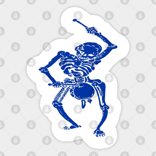 Civil War Federal Drummer Boy Skeleton In Blue Sticker by taiche